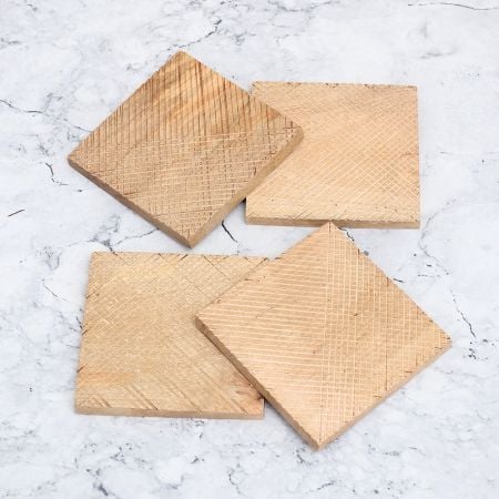 Brown Pattern Premium Wooden Coaster - Pack of 4